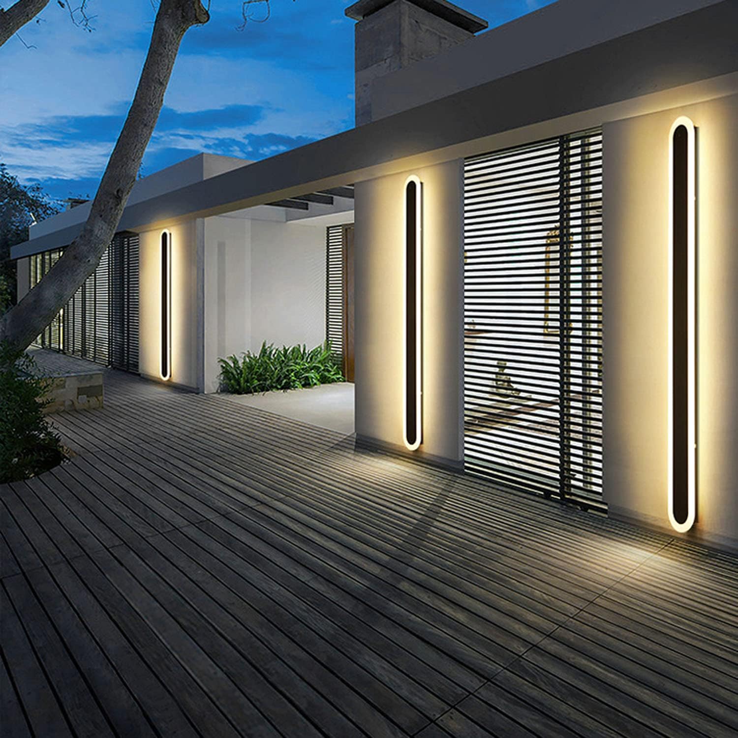 Black integrated deals led deck light