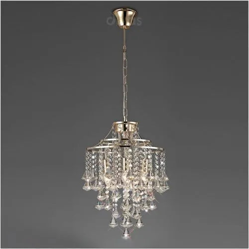 IL32771 Diyas Inina 4 Light Pendant E14 French Gold/Crystal