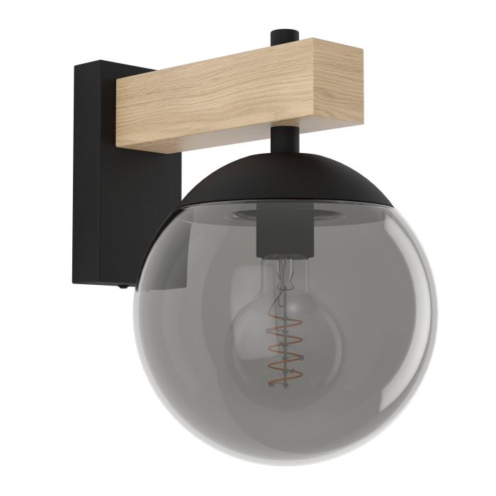 BUFALATA Outdoor wall light in black, brown, and translucent black plastic