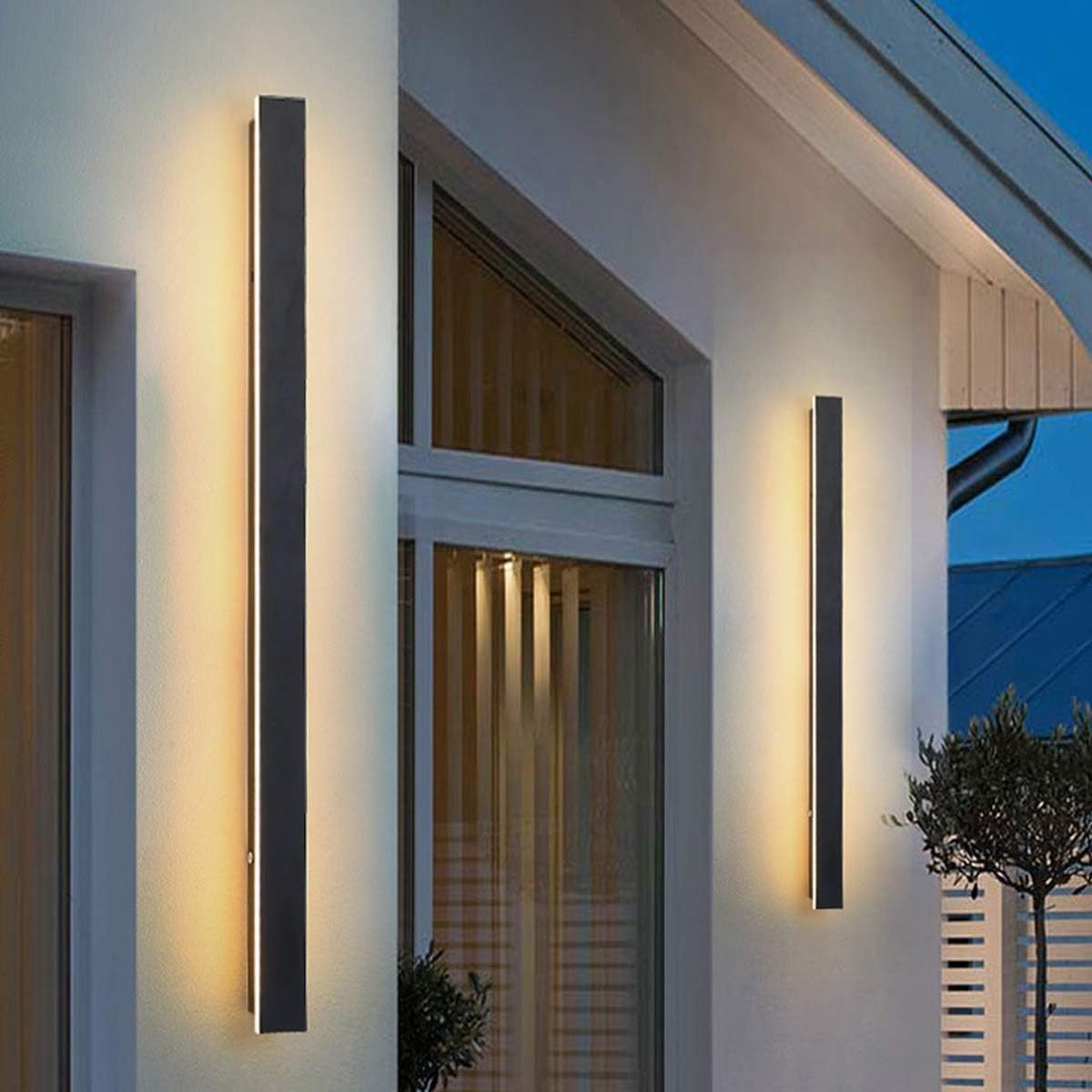 6w Integrated LED Outdoor Wall Light in Black, Model LX-Lin60E