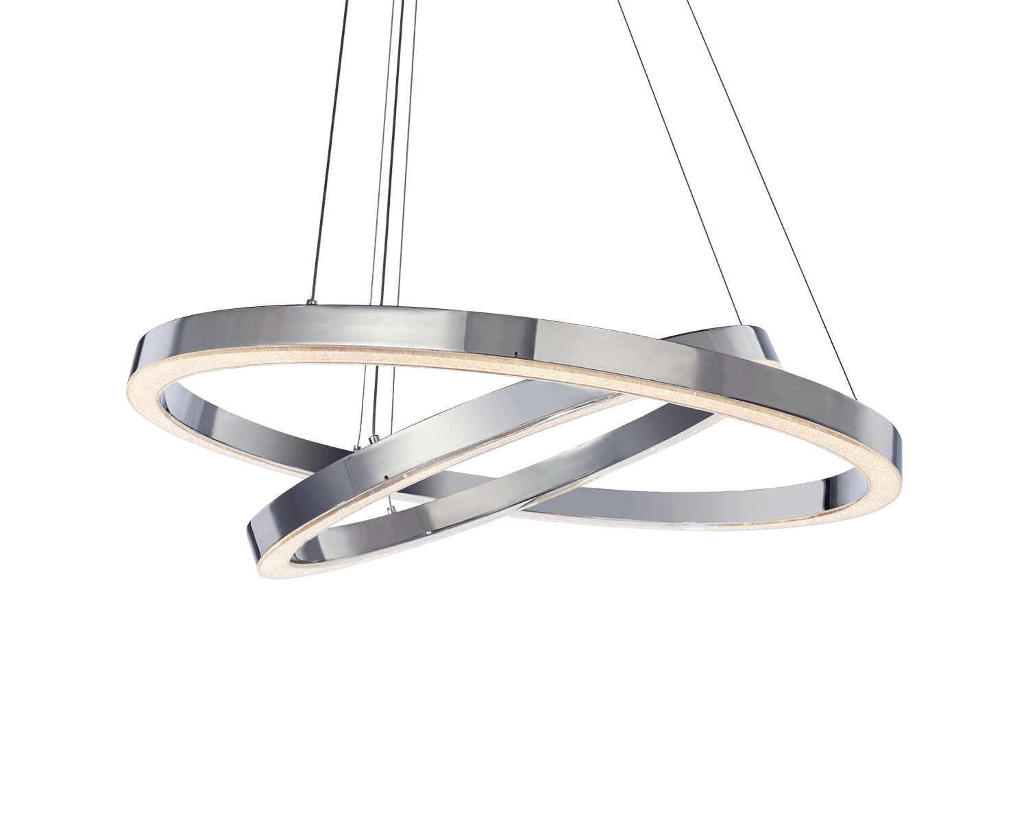 Polished Chrome Finish Cerchio 2 Light Adjustable Pendant Ceiling Pendant MD15030005-2A