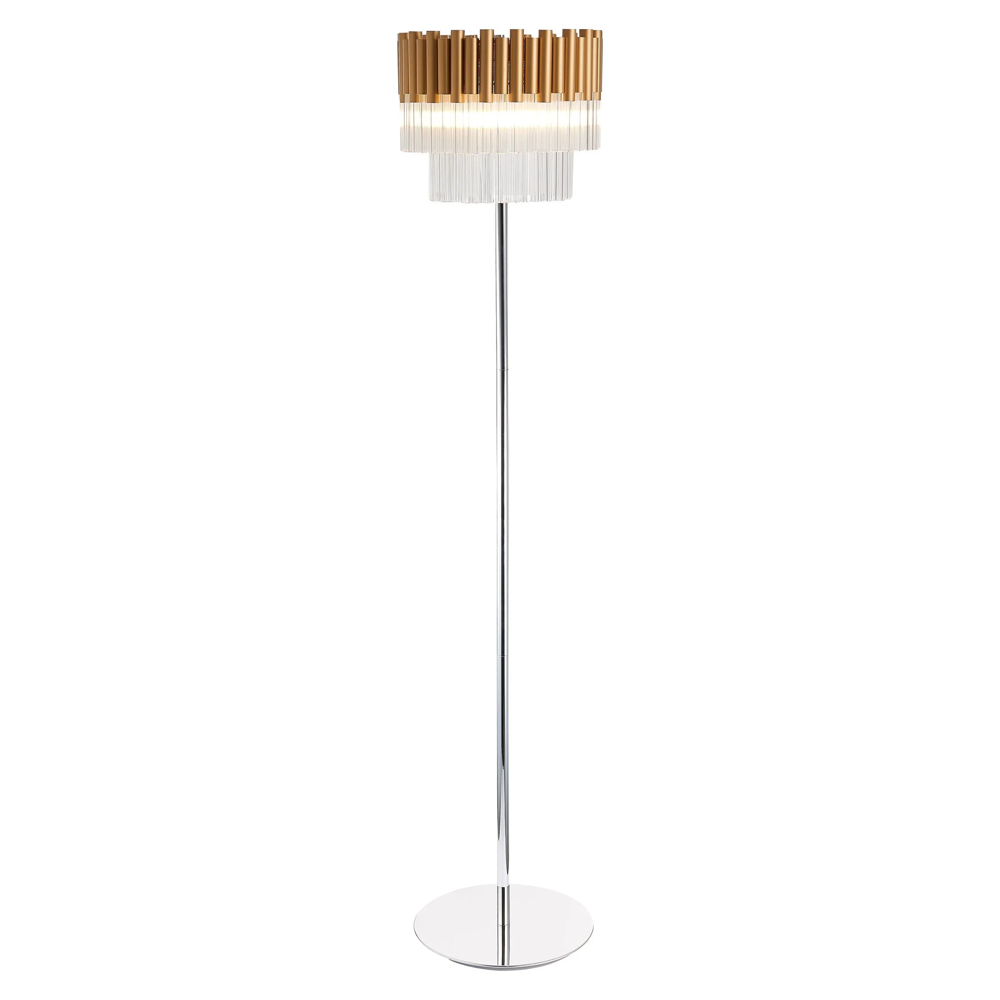 Gold LX-Harrogate 3 Bulb Floor Lamp LXHARR033GD3FLOL