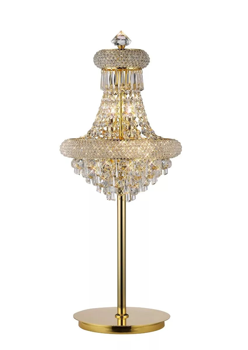 Diyas Alexandra 5 Light Table Lamp Gold/Crystal IL32103