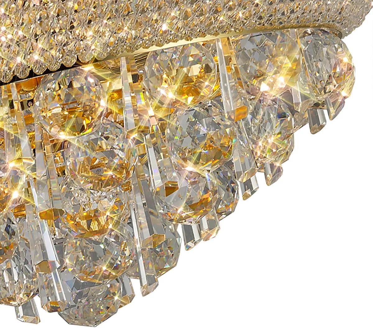 Gold/Crystal Diyas Alexandra 6 Light Ceiling Light IL32105