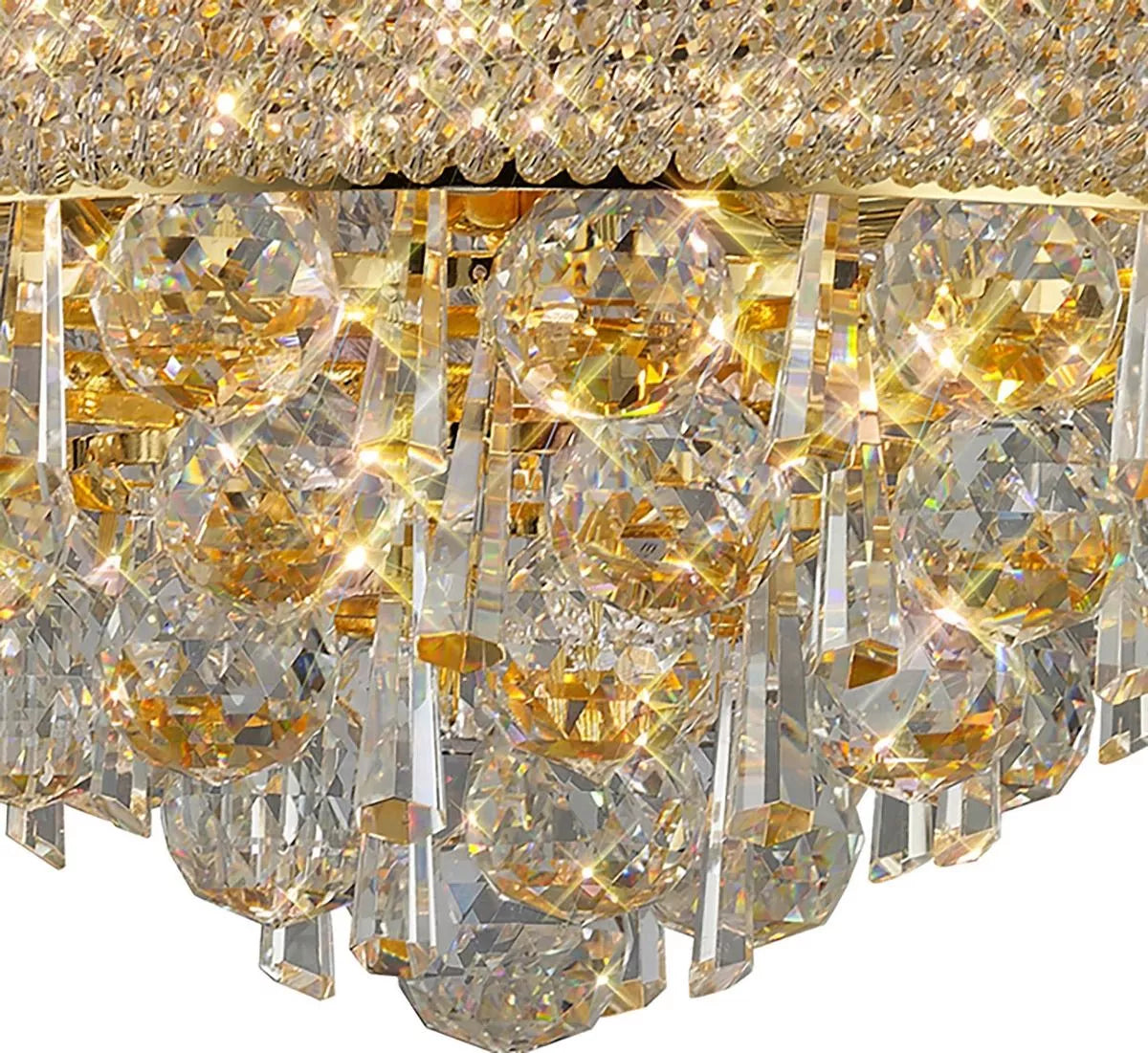 Gold/Crystal Diyas Alexandra 6 Light Ceiling Light IL32105