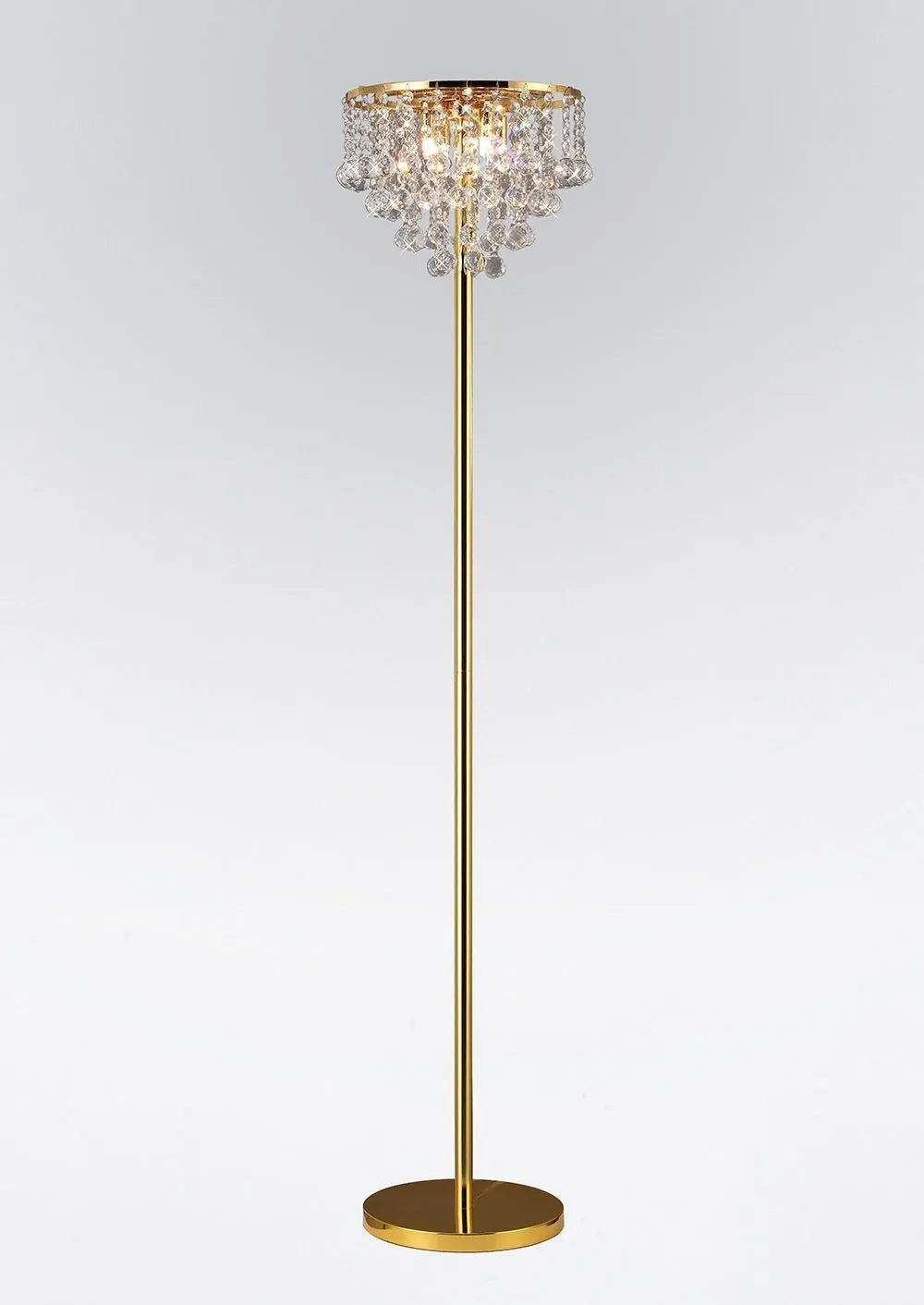 Atla Floor Lamp 4 Light French Gold/Crystal Diyas IL30032