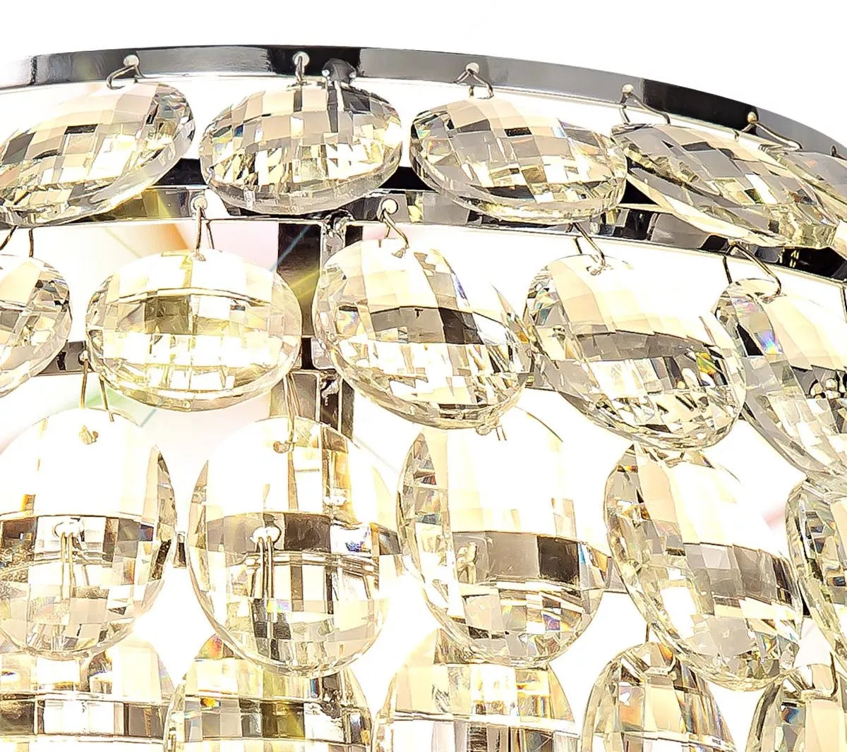 Diyas Coniston IL32828 Polished Chrome Frame Crystal 2 Light Wall Light