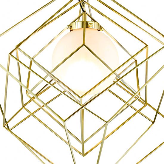 LX-Dalston LXDALS050BRA1DECO 1 Bulb Decorative Ceiling Pendant Light in Brass