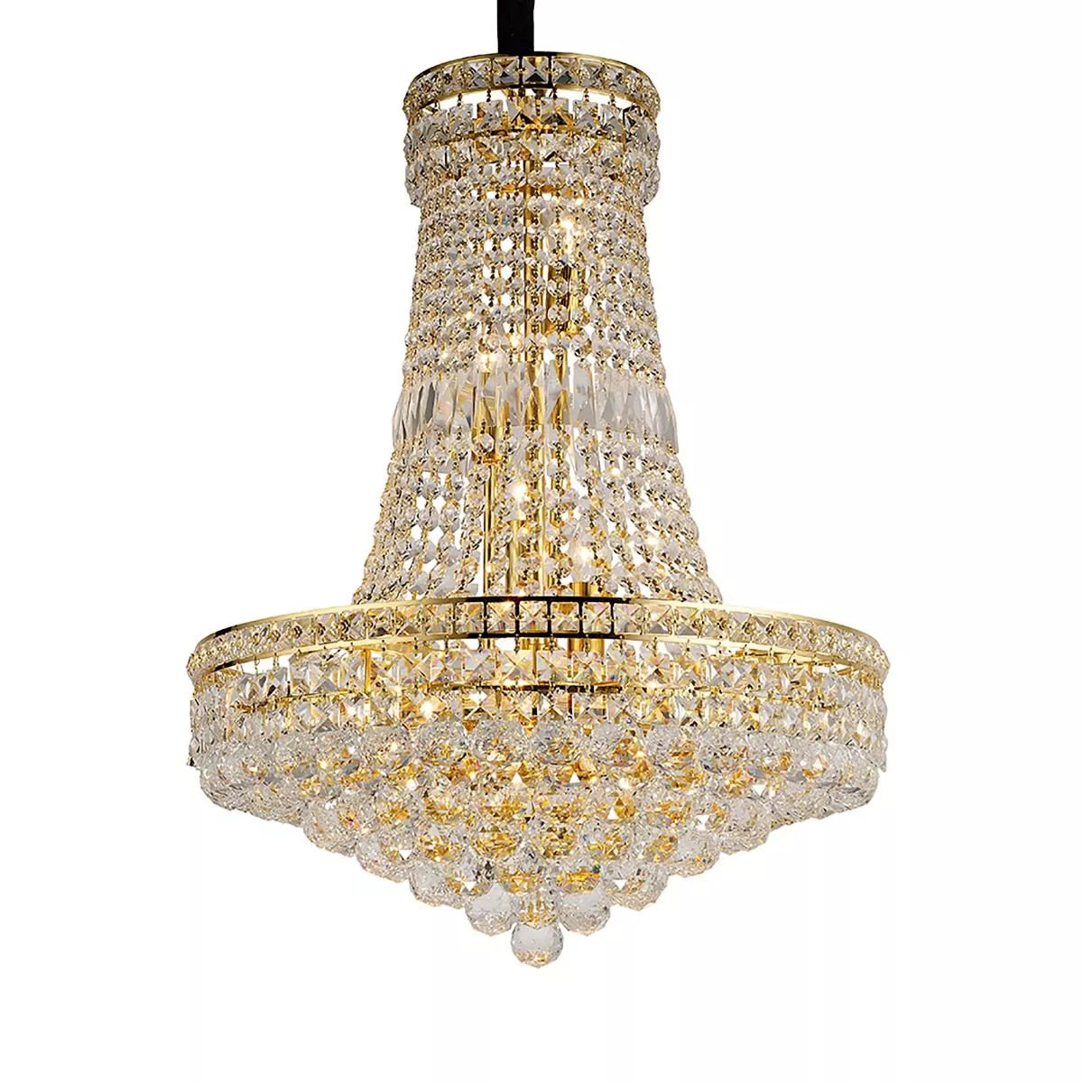 Frances Crystal 14 Light Pendant Gold Frame by Diyas IL32090