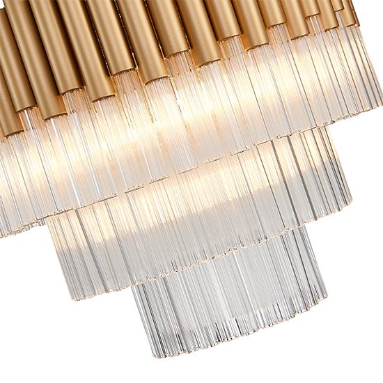 LX-Harrogate LXHARR040GD5FLUS 5 Bulb Flush Ceiling Light in Gold