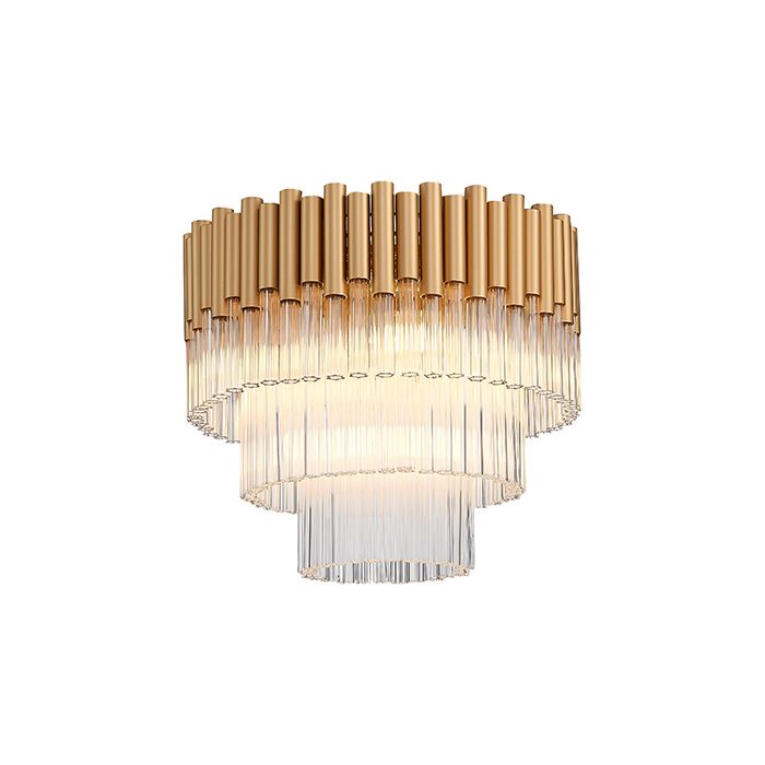 LX-Harrogate LXHARR040GD5FLUS 5 Bulb Flush Ceiling Light in Gold