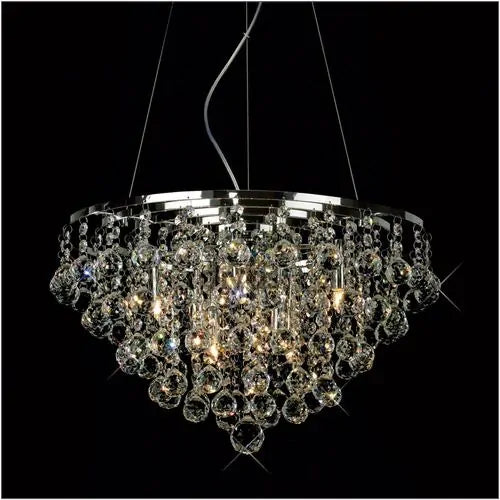 Diyas IL30015 Atla 8 Light Polished Chrome/Crystal Pendant