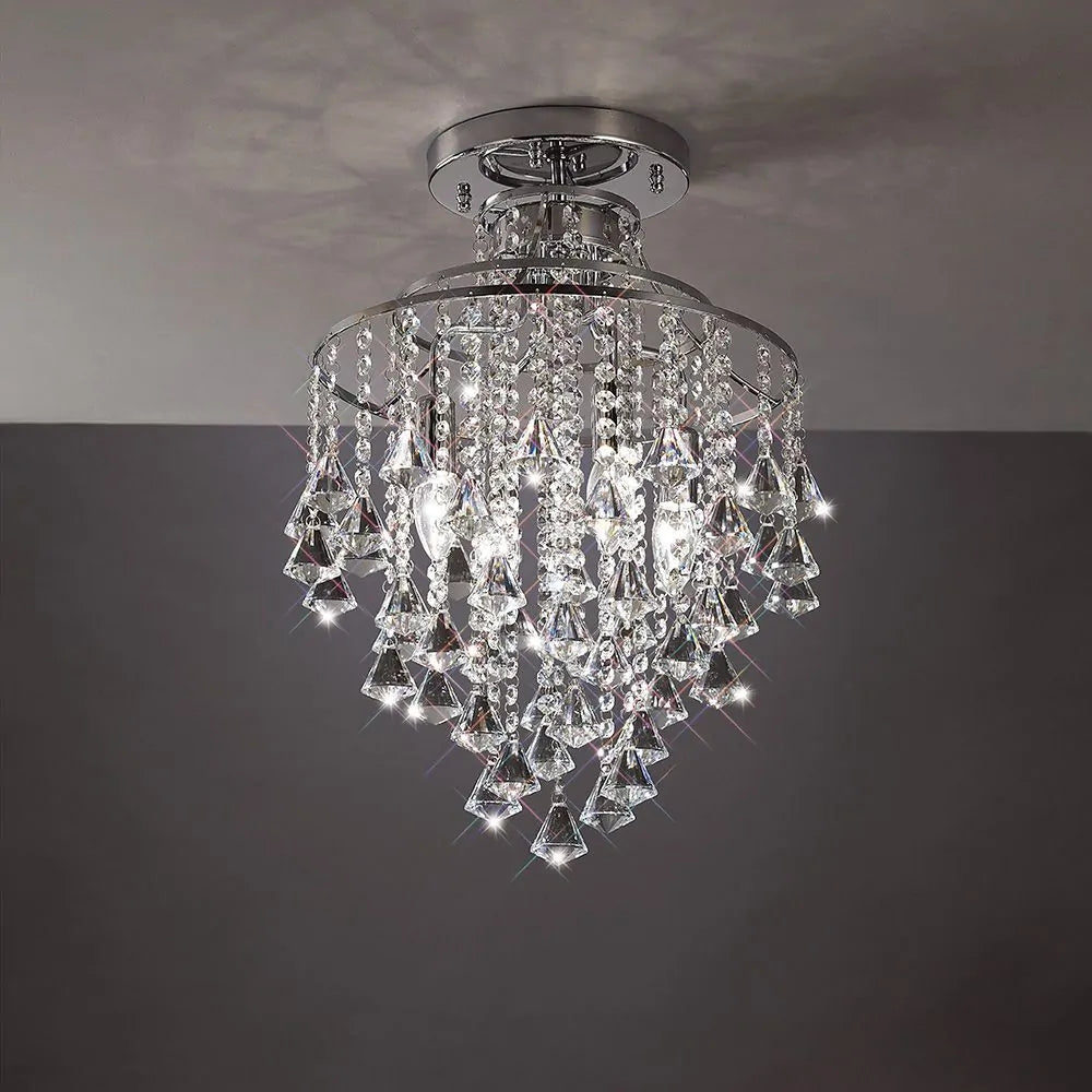 IL30770 Diyas Inina 4 Light Ceiling Polished Chrome/Crystal