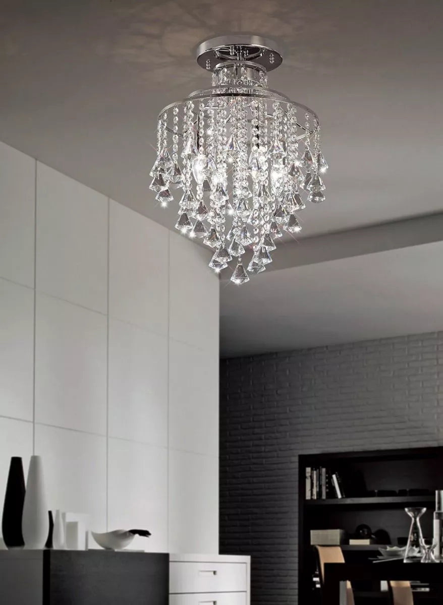 IL30770 Diyas Inina 4 Light Ceiling Polished Chrome/Crystal