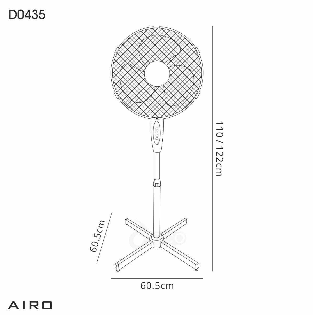 White 3 Speed Oscillating Pedestal Fan, 16 inch D0435