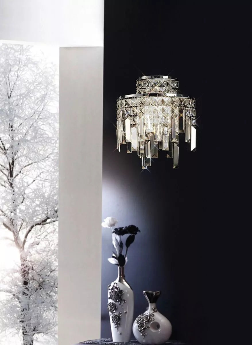 IL30250 Diyas Maddison 2 Light Wall Lamp in Polished Chrome/Crystal