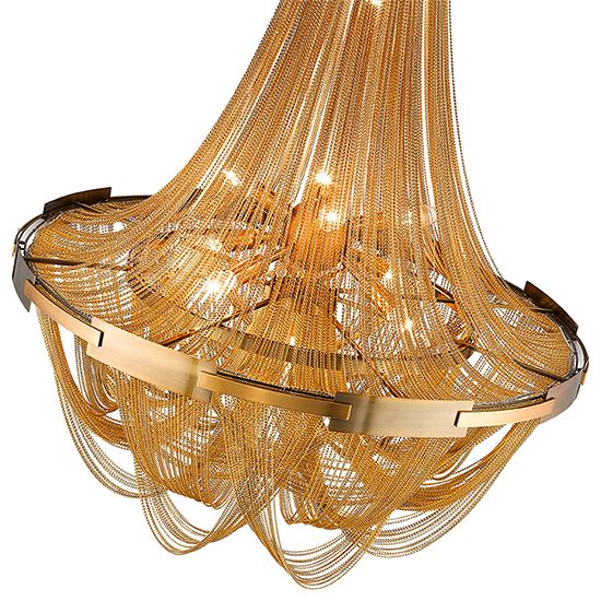 Statement Ceiling Light in Brass, LX-Notting Hill 6 Bulbs LXNOTT050BRA6STAT