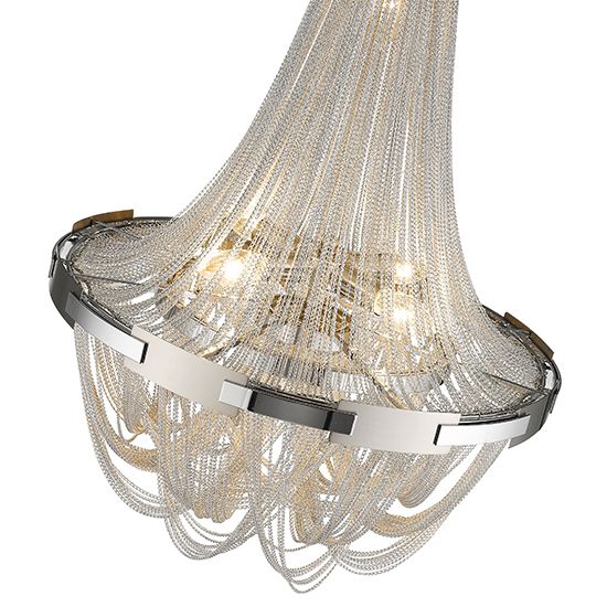 LX-Notting Hill Statement Ceiling Light with 6 Bulbs in Silver LXNOTT050SI6STAT