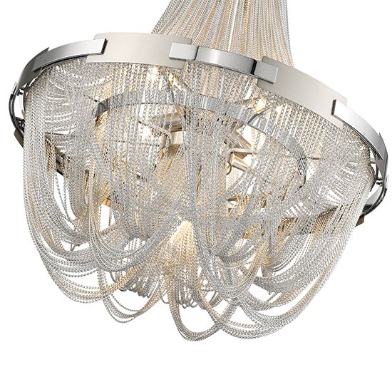 LX-Notting Hill Statement Ceiling Light with 6 Bulbs in Silver LXNOTT050SI6STAT