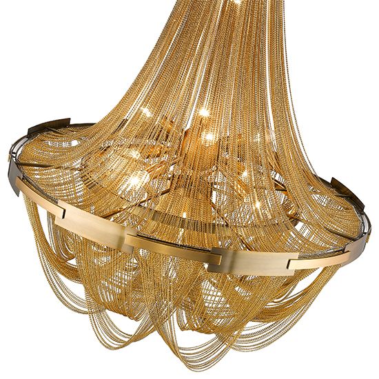 LX-Notting Hill Statement Ceiling Light with 10 Bulbs in Brass LXNOTT080BRA10STAT