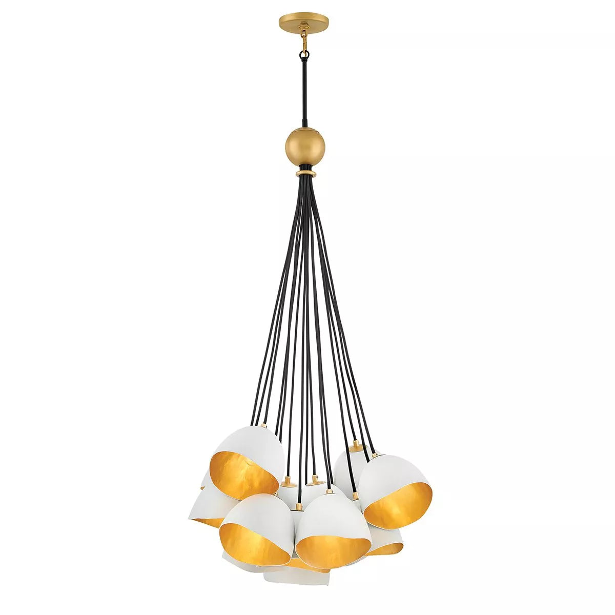 Quintessentiale QN-NULA-15P Nula 15 Light Pendant Fitting in Shell White/Luxe Gold