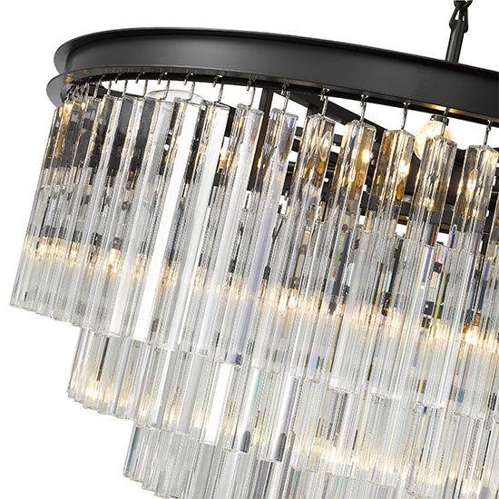 LX-Richmond LXRICH055CS10DECO 10 Bulb Crystal Decorative Ceiling Pendant Light