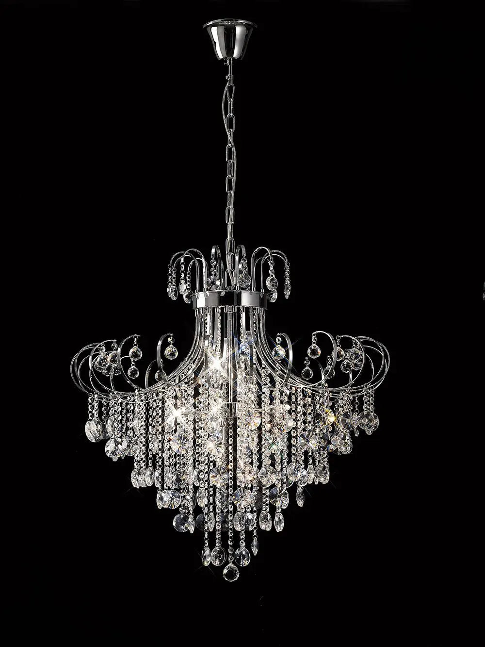 Diyas IL31058 Rosina 8 Light Polished Chrome Crystal Pendant