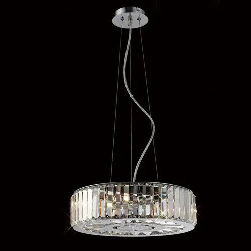Torre Crystal 5 Light Pendant with Polished Chrome Frame by Diyas IL30072