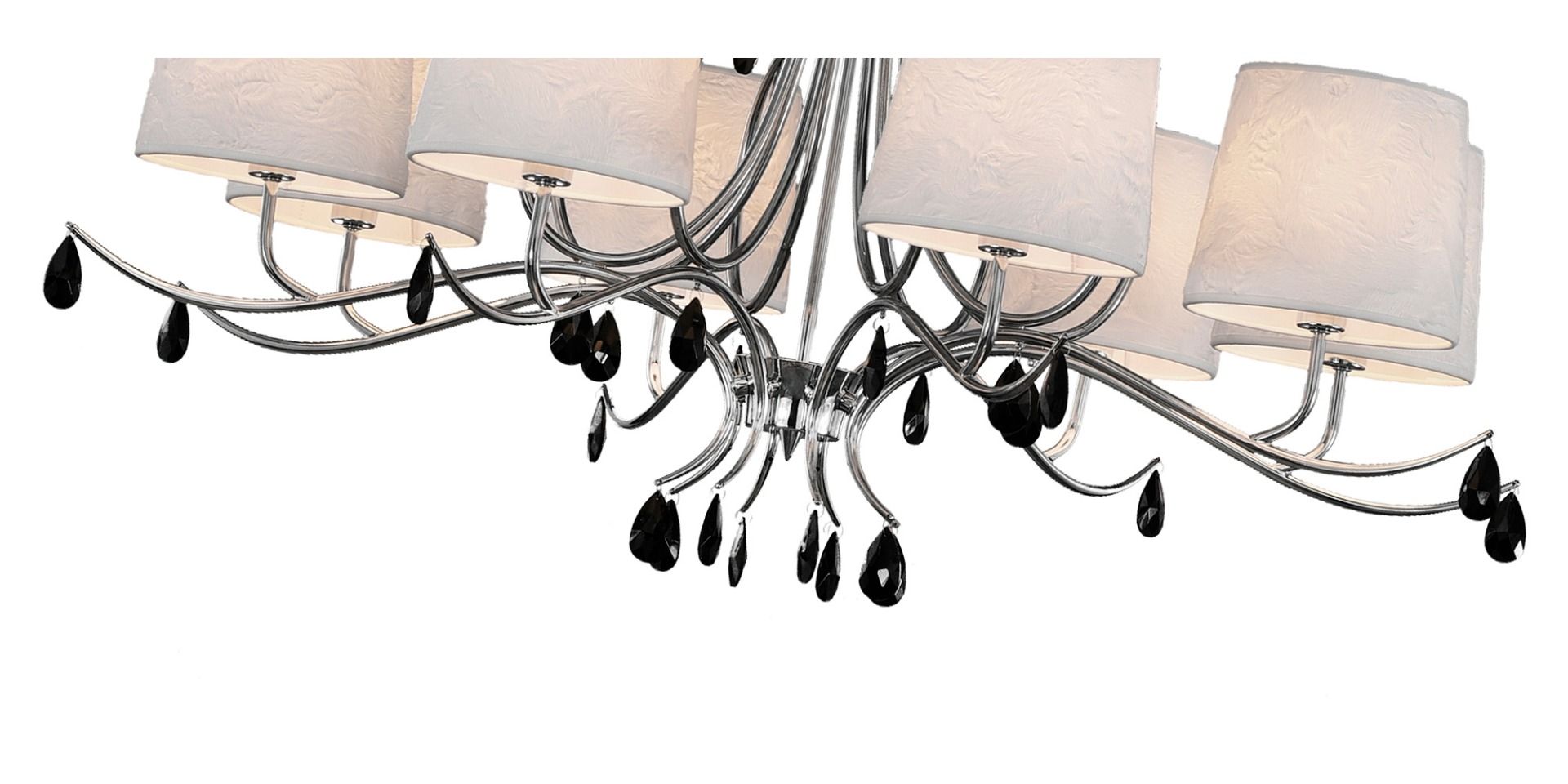 M6312 Mantra Andrea Crystal Extra Large 8 Light Chandelier Polished Chrome Frame