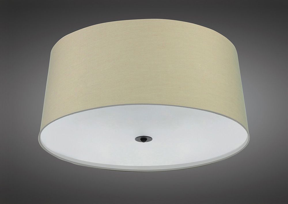 M5214 Mantra Argi Flush 3 Light E27 Round Taupe Shade Brown Oxide