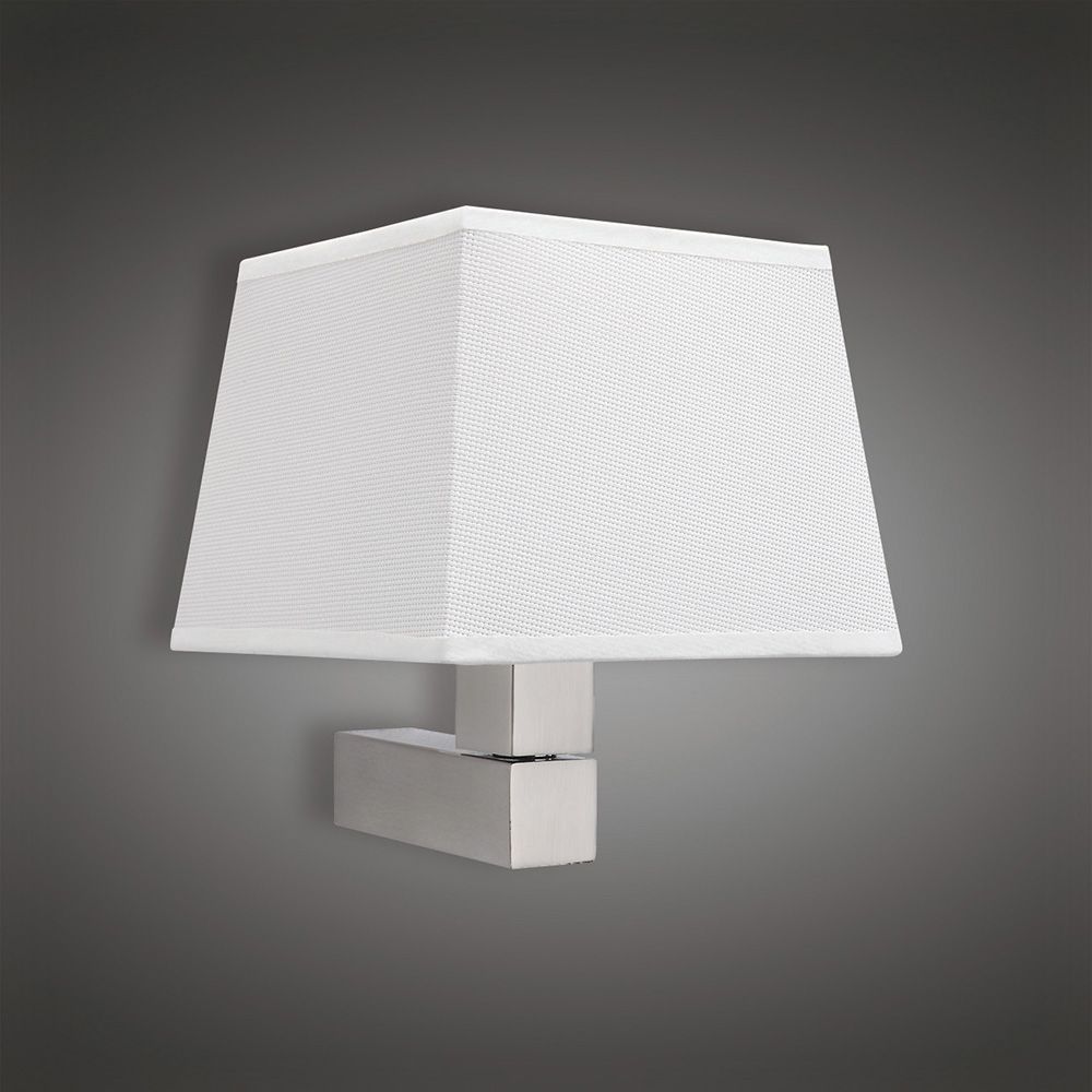 M5236 Mantra Bahia Wall Lamp 1 Light out Shade E27 Satin Nickel