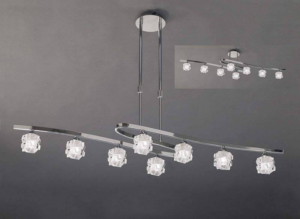 M1840 Mantra Ice 8 Light Polished Chrome Ceiling Fitting