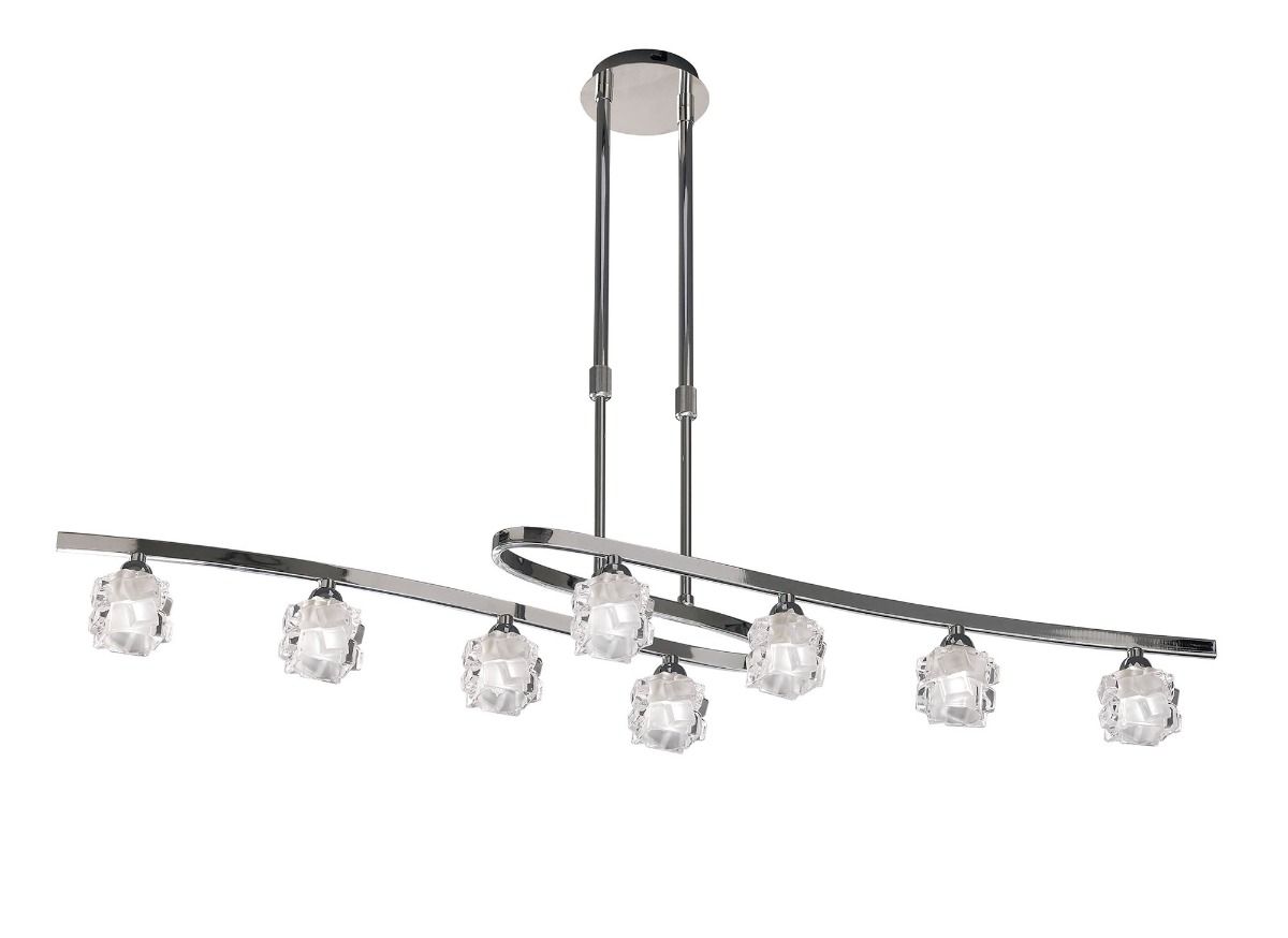 M1840 Mantra Ice 8 Light Polished Chrome Ceiling Fitting