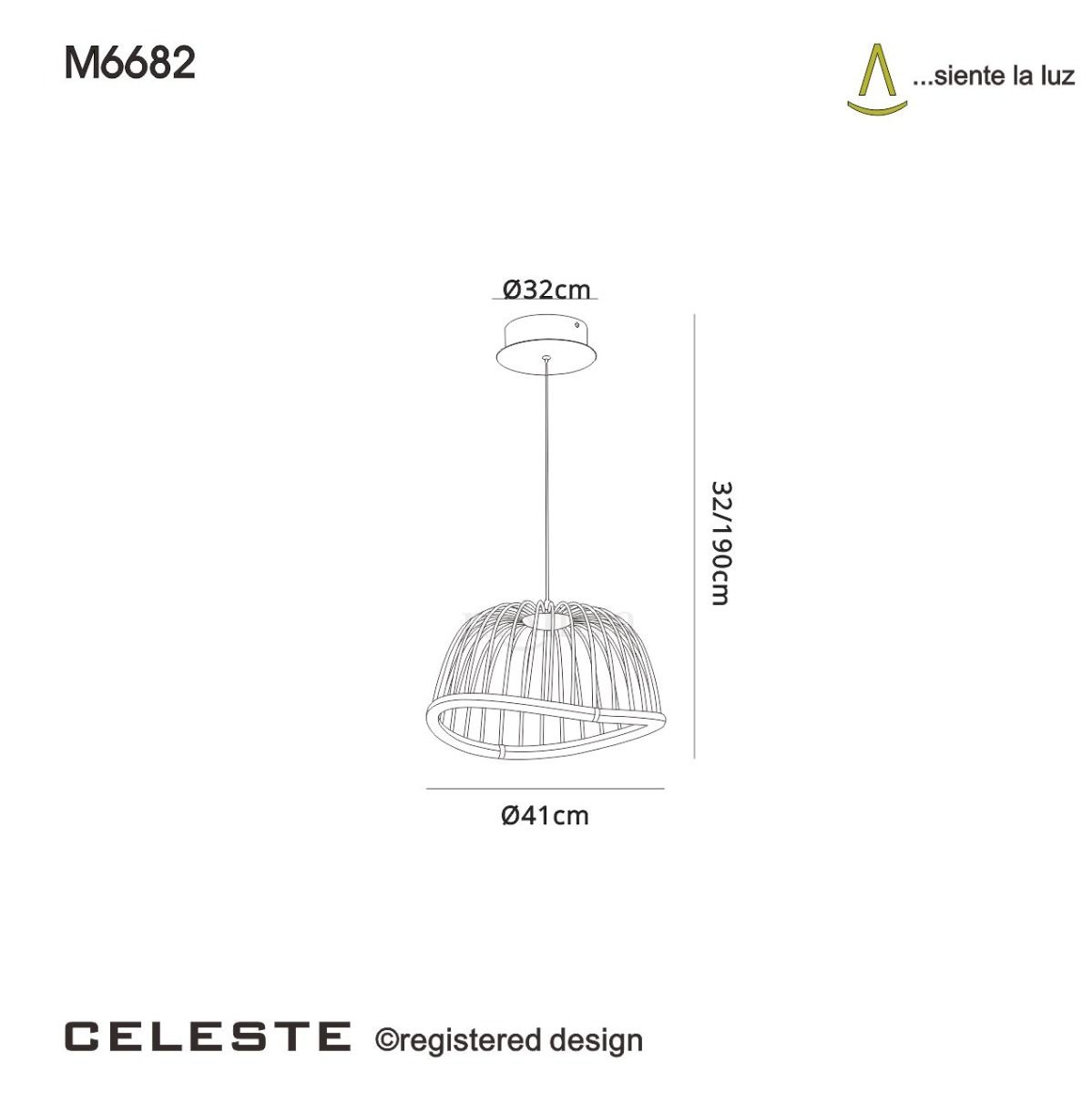 M6682 Mantra Celeste Small Ceiling LED White Pendant