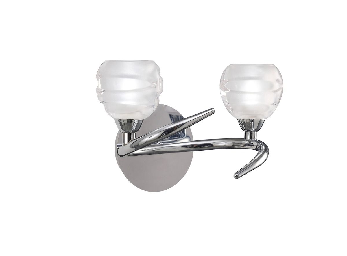 M1805 S Mantra Loop Wall Lamp Switched 2 Light G9 ECO Polished Chrome