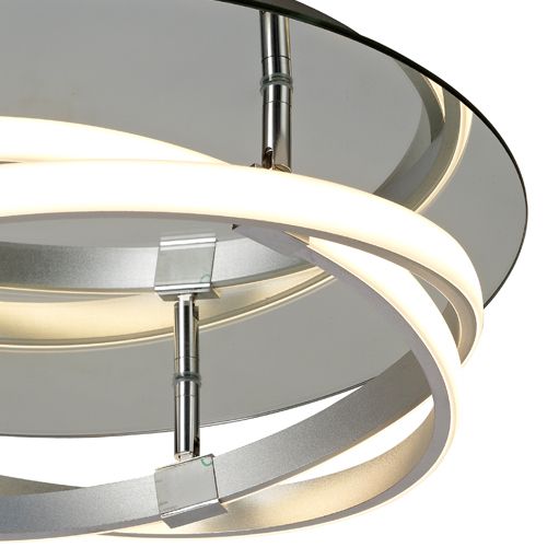 M5382 Mantra Infinity 1Lt LED Polished Chrome Flush Ceiling Light