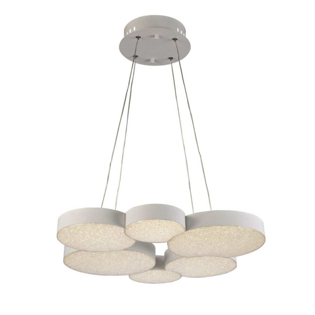 M5761 Mantra Lunas LED 6 Light Ceiling Pendant White