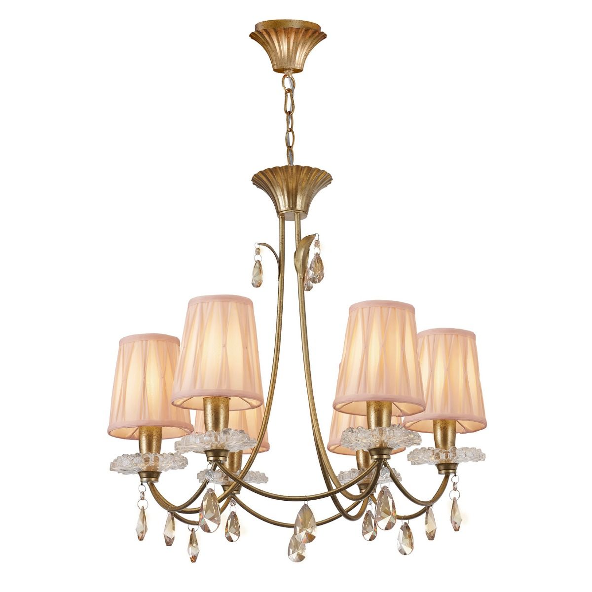 M6292 Mantra Sophie Medium 6 Light Gold Chandelier