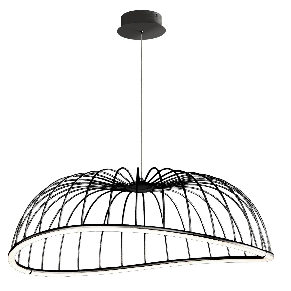 M6683 Mantra Celeste Large Ceiling LED Black Pendant