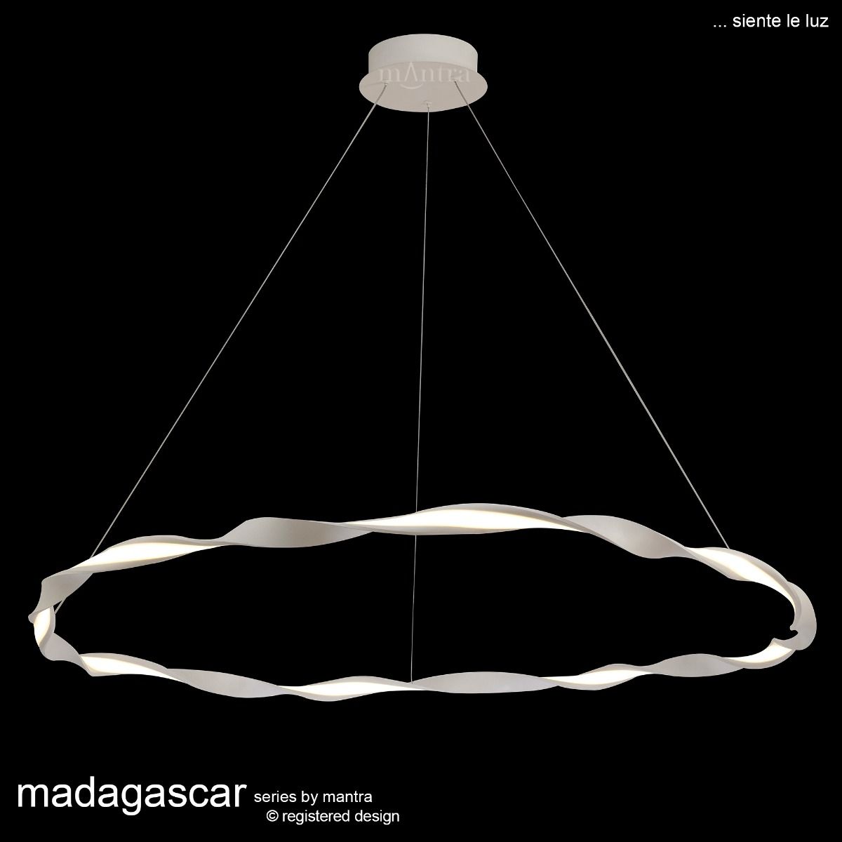 M6570 Mantra Madagascar Large Ceiling LED White Pendant