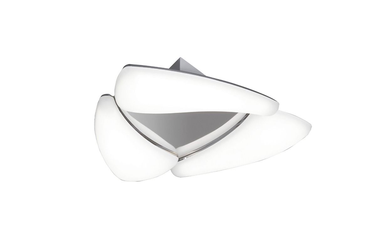 M3805 Mantra Mistral Flush Ceiling Fitting LED Polished Chrome Frosted Acrylic