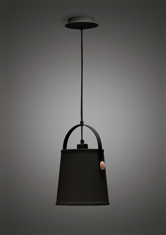 M4927 Mantra Nordica Pendant Black Shade 1 Light E27 Matt Black Beech Black Shade