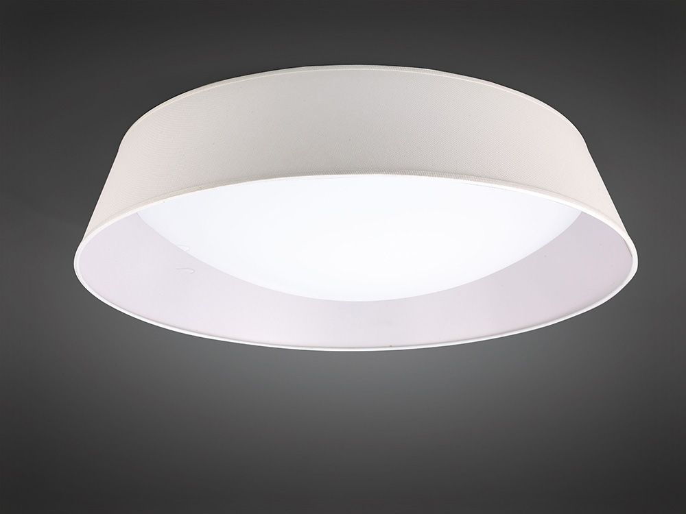 M4963E Mantra Nordica 9 Light Flush Ceiling Fitting 90cm White Acrylic Ivory Shade