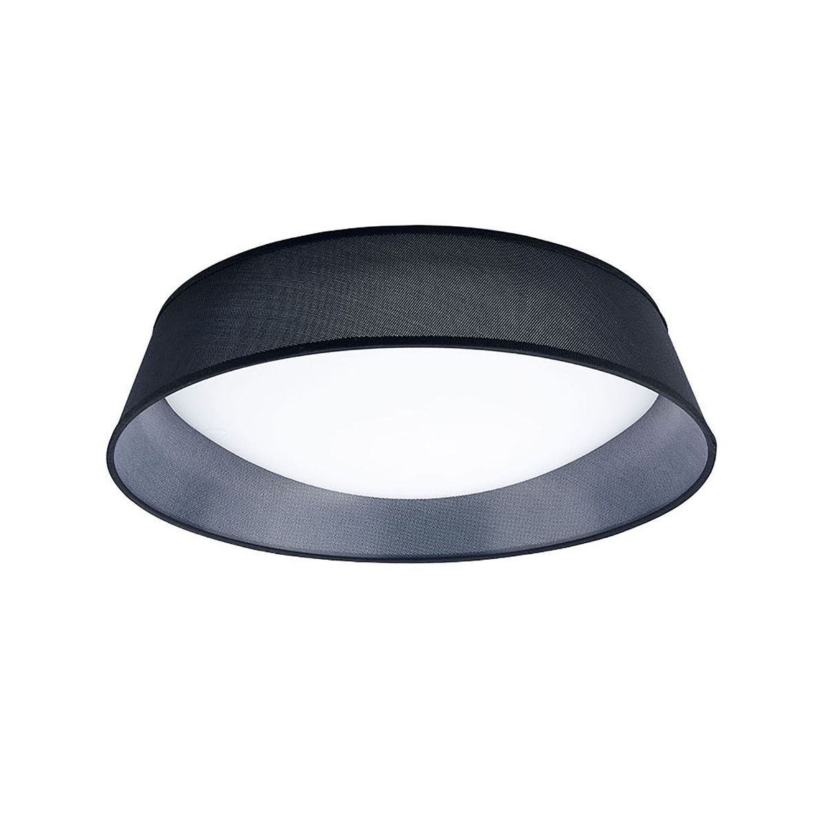 M4966 Mantra Nordica Flush Ceiling Fitting 30W LED 60CM White Acrylic Black Shade