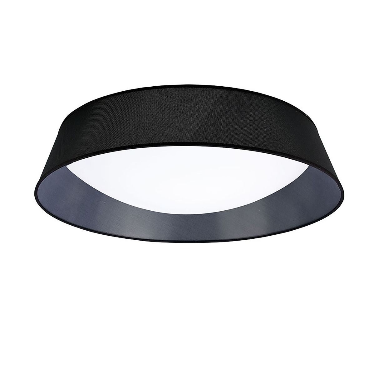 M4967 Mantra Nordica Flush Ceiling Fitting 60W LED 90cm White Acrylic Black Shade