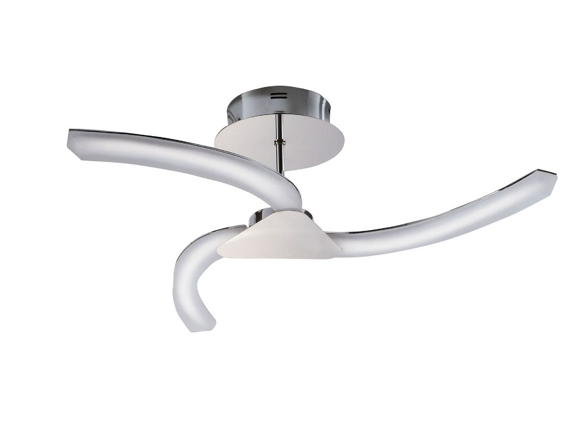 M3562 Mantra On 3 Light Polished Chrome LED Semi-Flush Ceiling Fitting