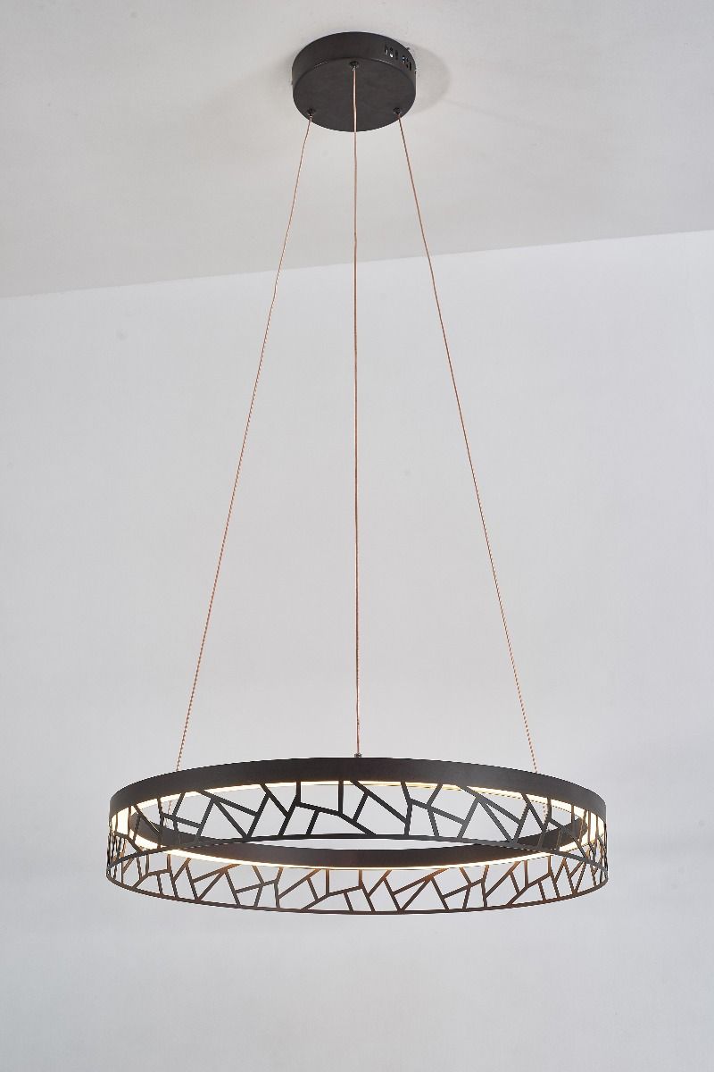 PD18022-60-1A CB Avivo Mosaic 1 Light LED Pendant Coffee Black Ceiling Fitting