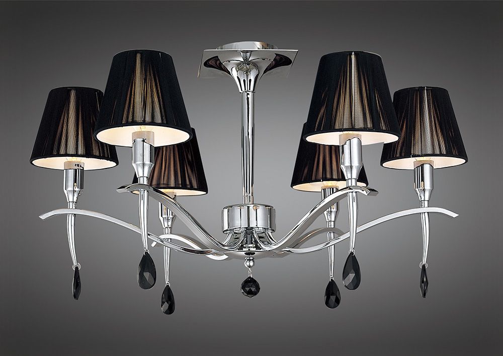 M0344 Mantra Siena 6 light Chrome Ceiling Fitting