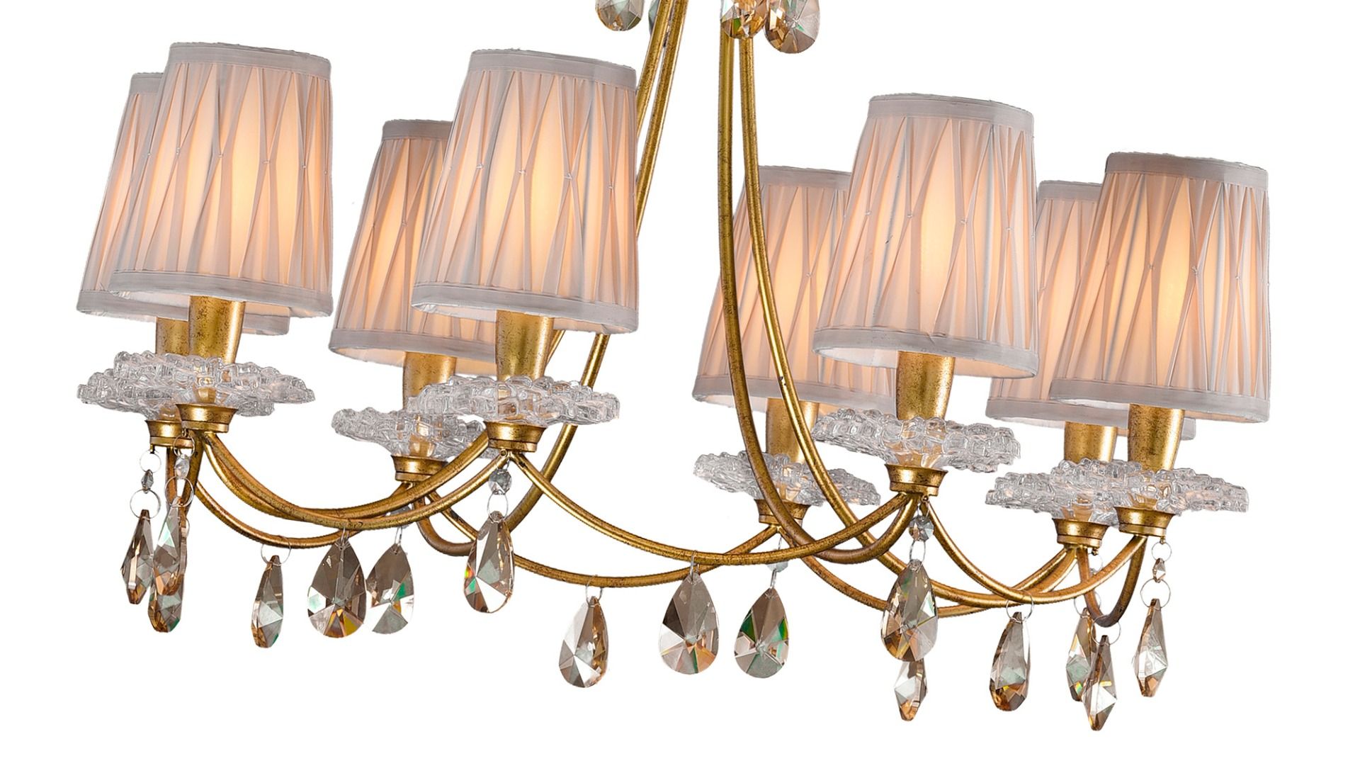 M6291 Mantra Sophie Large 8 Light Gold Chandelier