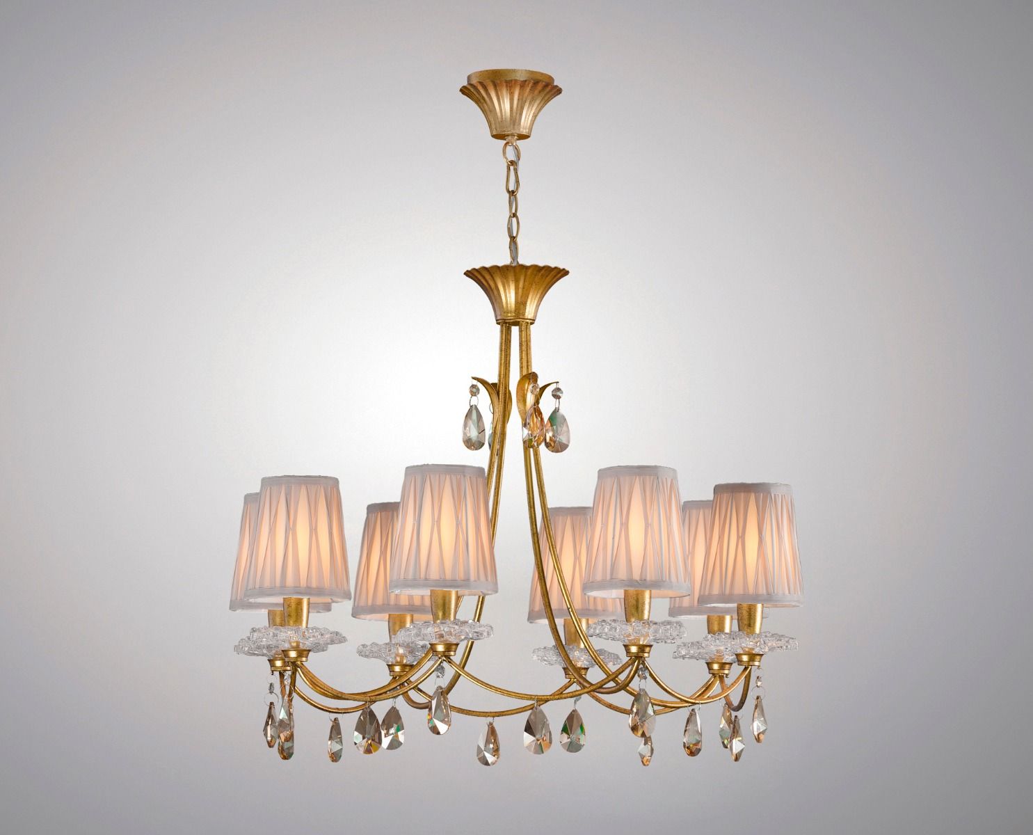 M6291 Mantra Sophie Large 8 Light Gold Chandelier